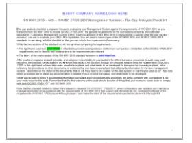 17025:2017-9001:2015 Gap Checklist
