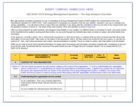 50001:2018 Gap Analysis Checklist